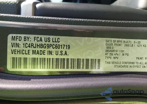 2023 Jeep Grand Cherokee Limited 4X4 from USA, damaged, VIN 1C4RJHBG9PC601719
